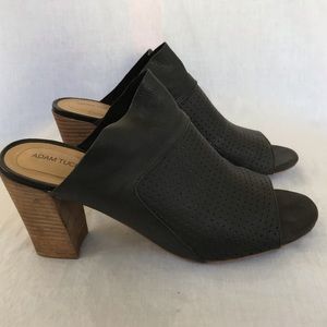 Adam Tucker Leather Mule Sandals, Open Toe, SZ 10